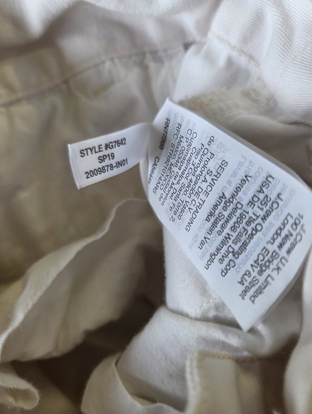 Madewell Pleated Wide-Leg Chino Pants in Tile White - Size 4 - Picture 6 of 7